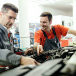 Car mechanics fixing car pommard łomianki